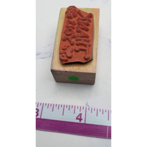 Stampin Up Lot of 4 Words and Sayings Wood Mounted Rubber Stamps - Picture 4 of 14